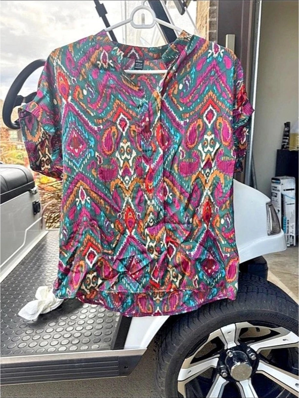 SHEIN
Geometric Tunic in Multicolor Size Small